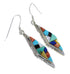 Multicolor Inlay And Sterling Silver Hook Earrings JW66608