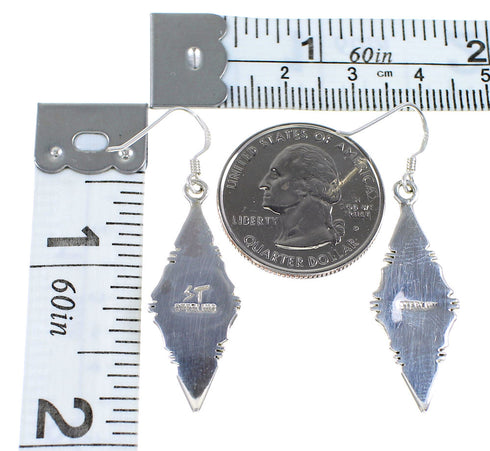 Multicolor Inlay And Sterling Silver Hook Earrings JW66608