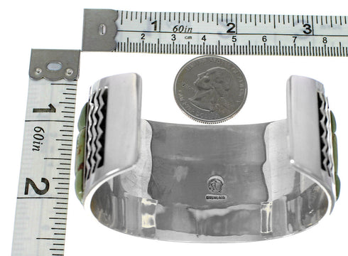 Multicolor Native American Design Sterling Silver Bracelet TX40433