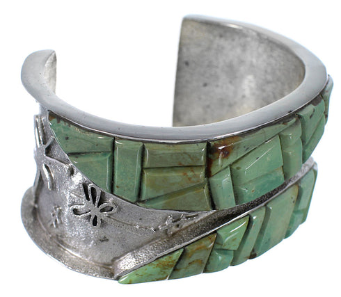 Southwest Dragonfly Turquoise Sterling Silver Cuff Bracelet CX49962