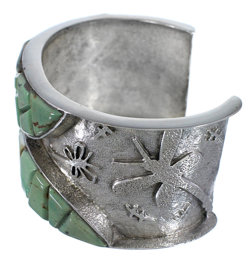 Southwest Dragonfly Turquoise Sterling Silver Cuff Bracelet CX49962