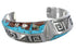 Multicolor Native American Village Design Silver Cuff Bracelet YS66940
