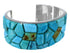 Turquoise Inlay Southwest Genuine Sterling Silver Bracelet FX27353