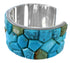 Turquoise Inlay Southwest Genuine Sterling Silver Bracelet FX27353
