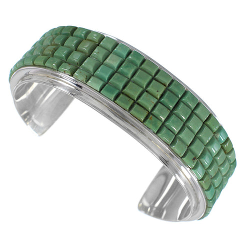 Southwest Turquoise Sterling Silver Jewelry Cuff Bracelet GS76373