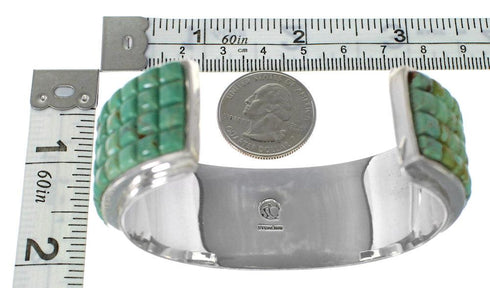Turquoise Sterling Silver Jewelry Cuff Bracelet GS76372