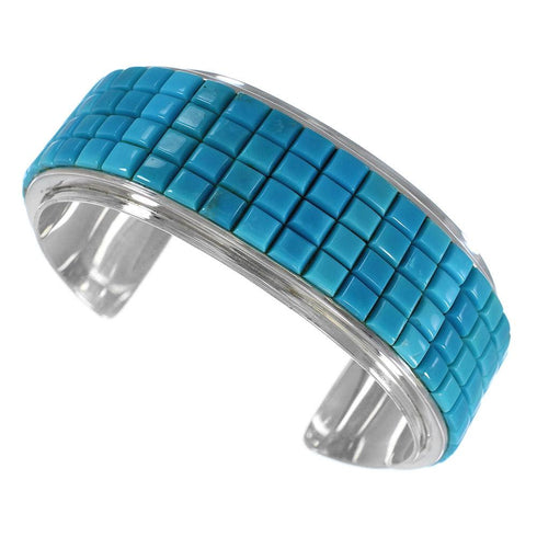 Sterling Silver Turquoise Southwestern Cuff Bracelet Jewelry GS76386