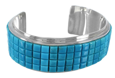 Sterling Silver Turquoise Southwestern Cuff Bracelet Jewelry GS76386