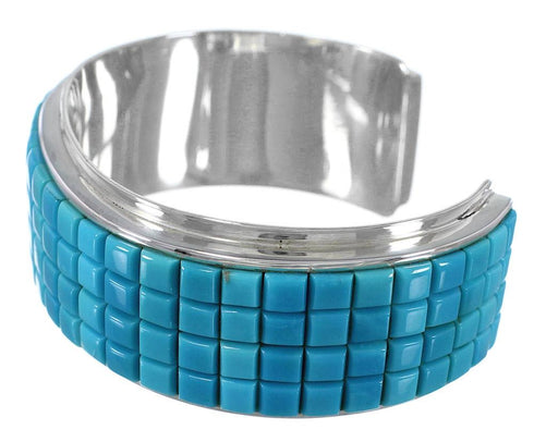 Sterling Silver Turquoise Southwestern Cuff Bracelet Jewelry GS76386