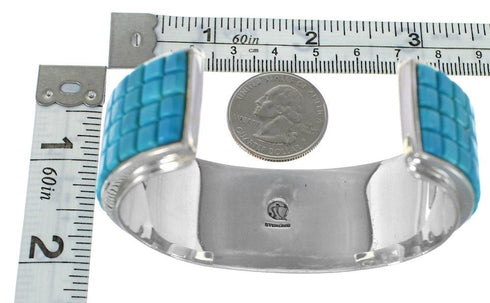 Sterling Silver Turquoise Southwestern Cuff Bracelet Jewelry GS76386