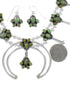 Sterling Silver Turquoise Squash Blossom Southwest Necklace Set RX94264