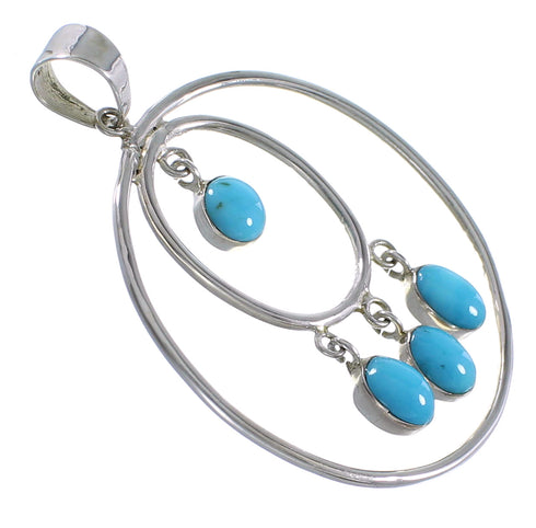 Southwest Silver Turquoise Pendant PS60287