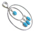 Southwest Silver Turquoise Pendant PS60287