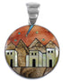 Multicolor Native American Pueblo Or Village Design Pendant YS62888