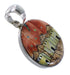 Multicolor Silver Native American Village Design Pendant YS62845