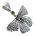 Southwestern Multicolor Silver Butterfly Pendant Jewelry DW72894