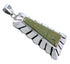 Turquoise Inlay Pendant Southwestern Silver Jewelry BW71029