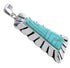 Southwestern Turquoise Inlay Silver Slide Pendant BW71037