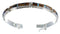 Southwest Tiger Eye Multicolor Sterling Silver Link Bracelet MX22159