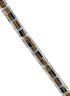 Southwest Tiger Eye Multicolor Sterling Silver Link Bracelet MX22159