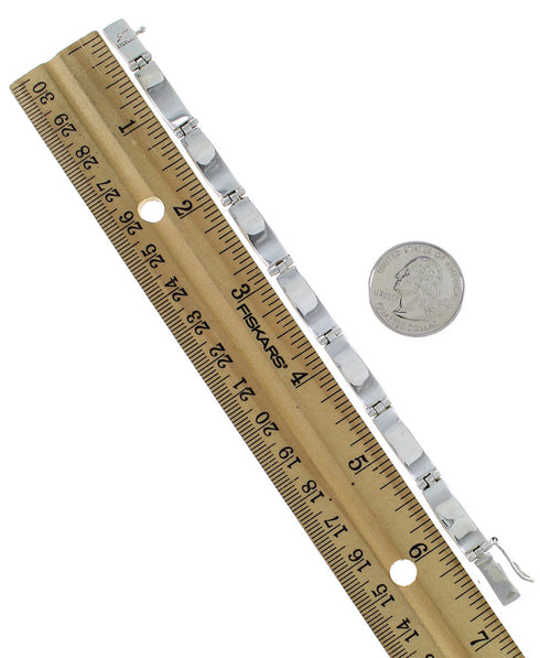 Southwest Tiger Eye Multicolor Jewelry Silver Link Bracelet MX22157