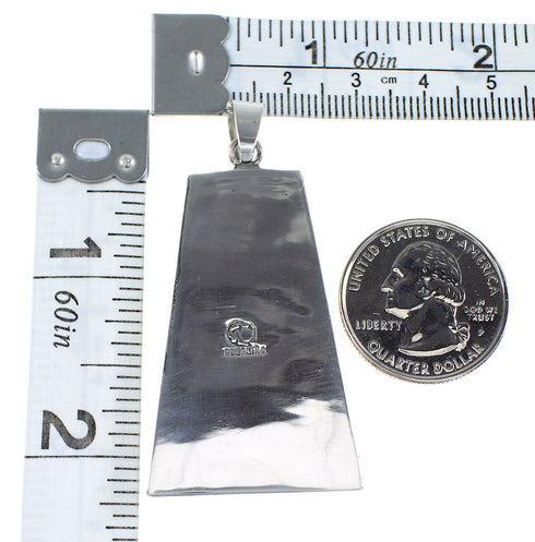 Multicolor Genuine Sterling Silver Southwest Jewelry Pendant EX28625
