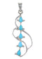 Turquoise Southwestern Sterling Silver Slide Pendant BW74527