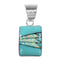 Turquoise Opal Sterling Silver Slide Pendant PX29293