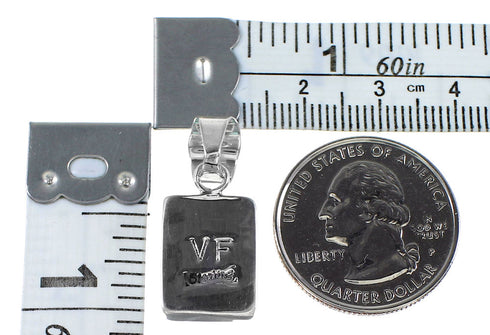 Turquoise Opal Sterling Silver Slide Pendant PX29293