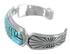 Southwestern Turquoise Inlay Silver Jewelry Cuff Bracelet MX27348