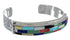 Multicolor Southwestern Jewelry Sturdy Silver Cuff Bracelet EX28216