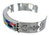 Multicolor Southwestern Jewelry Sturdy Silver Cuff Bracelet EX28216