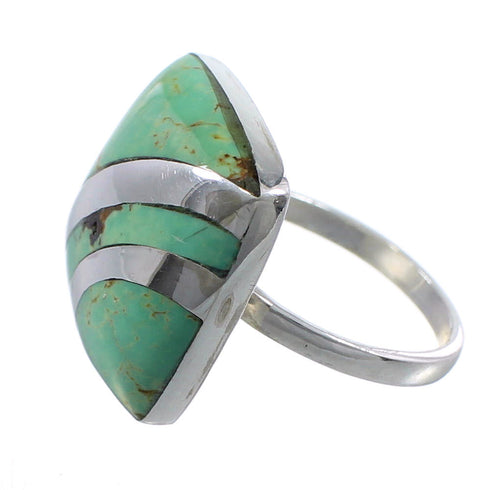 Turquoise Southwestern Sterling Silver Jewelry Ring Size 5-3/4 BW64418