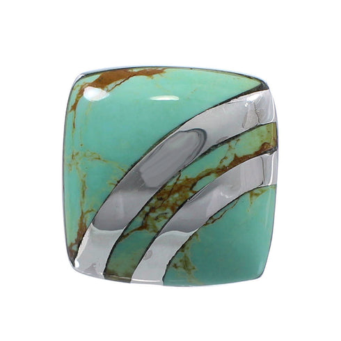 Genuine Sterling Silver Southwest Turquoise Ring Size 4-3/4 BW64340