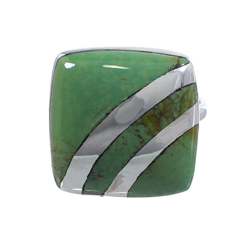 Southwest Sterling Silver Turquoise Jewelry Ring Size 8-1/4 BW64361
