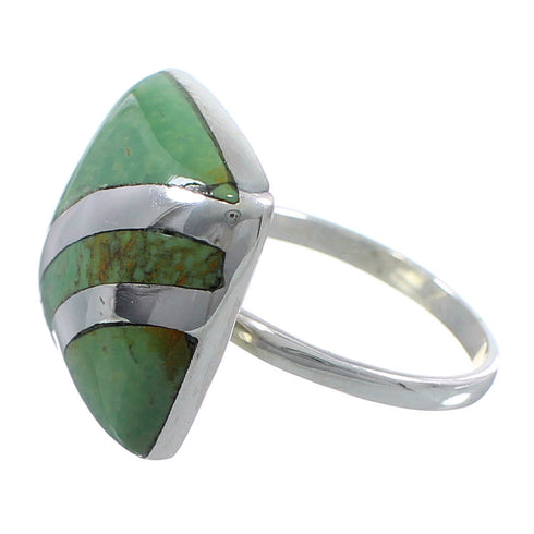 Southwest Sterling Silver Turquoise Jewelry Ring Size 8-1/4 BW64361