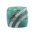 Southwestern Genuine Sterling Silver Turquoise Ring Size 5-3/4 BW64357