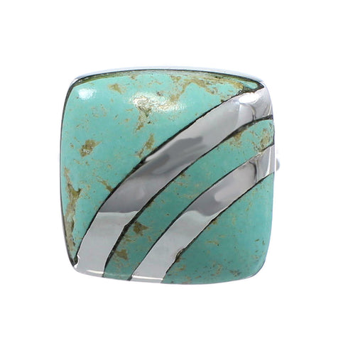 Turquoise Genuine Sterling Silver Ring Size 7-3/4 BW64343