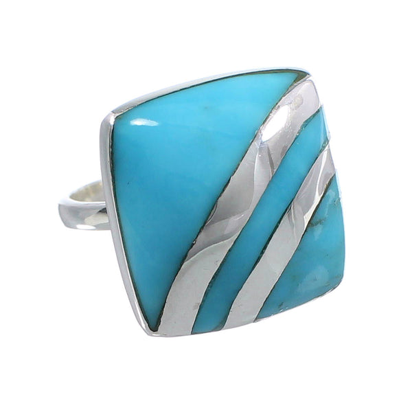 Turquoise Southwest Sterling Silver Ring Size 5-1/2 MW63851