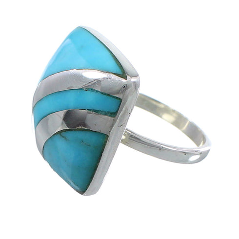Turquoise Southwest Sterling Silver Ring Size 5-1/2 MW63851