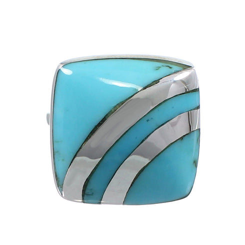 Turquoise Southwest Sterling Silver Jewelry Ring Size 7-1/4 MW63853
