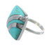 Southwest Turquoise Sterling Silver Ring Size 6-1/4 MW63874