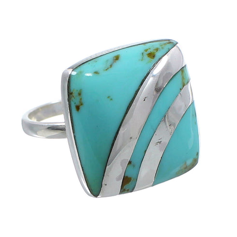 Southwestern Turquoise Ring Size 7-1/4 MW63876