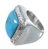 Southwestern Jewelry Sterling Silver Turquoise Ring Size 4-1/2 YS63332