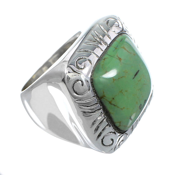Southwest Silver Turquoise Jewelry Ring Size 4-1/2 YS63278