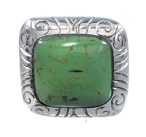 Southwest Silver Turquoise Jewelry Ring Size 4-1/2 YS63278