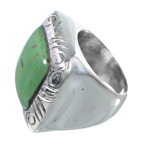 Southwest Silver Turquoise Jewelry Ring Size 4-1/2 YS63278