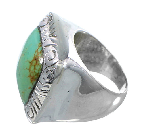 Southwest Turquoise Sterling Silver Jewelry Ring Size 6-1/4 YS63282