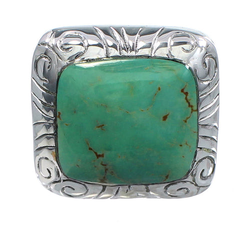 Turquoise And Sterling Silver Southwestern Ring Size 4-1/2 YX69953