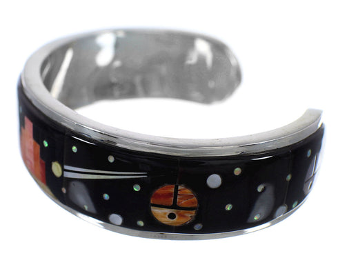 Multicolor Sun Native American Mesa Design Cuff Bracelet YS67657